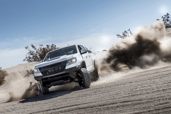 Chevrolet truck in desert terrain